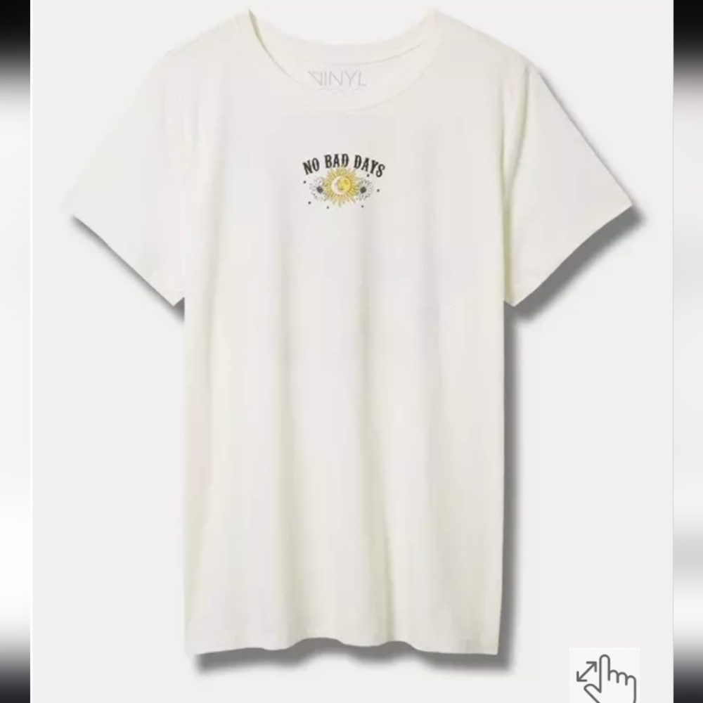 Torrid Cream Vinyl Icons Short Sleeve Tee Classic Style